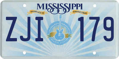 MS license plate ZJI179