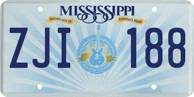 MS license plate ZJI188