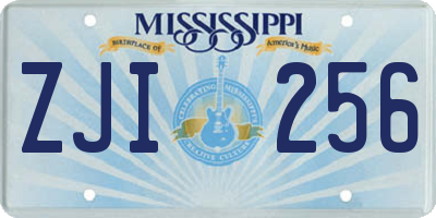 MS license plate ZJI256