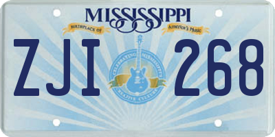 MS license plate ZJI268