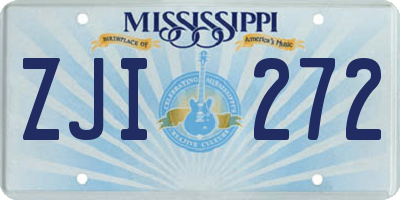 MS license plate ZJI272