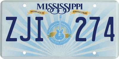 MS license plate ZJI274