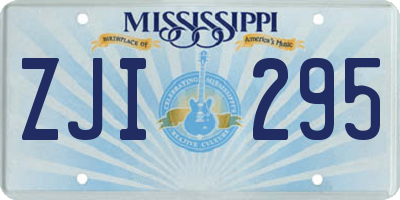 MS license plate ZJI295