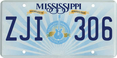 MS license plate ZJI306