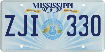 MS license plate ZJI330