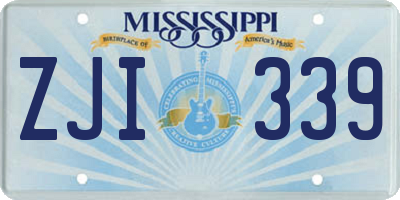 MS license plate ZJI339