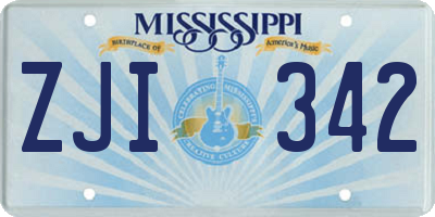 MS license plate ZJI342