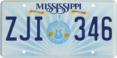 MS license plate ZJI346