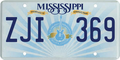 MS license plate ZJI369