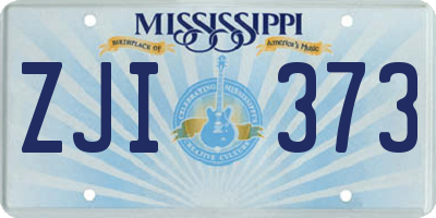 MS license plate ZJI373