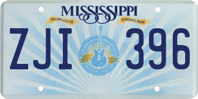 MS license plate ZJI396