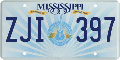 MS license plate ZJI397
