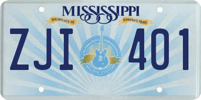 MS license plate ZJI401