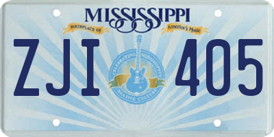 MS license plate ZJI405