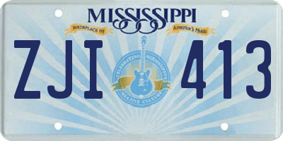 MS license plate ZJI413