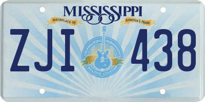 MS license plate ZJI438