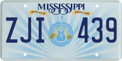 MS license plate ZJI439