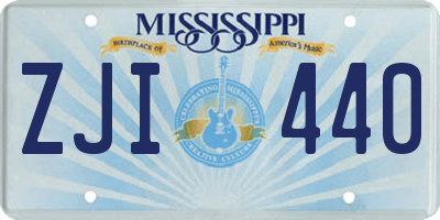 MS license plate ZJI440