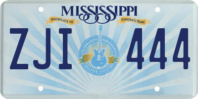 MS license plate ZJI444