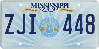 MS license plate ZJI448