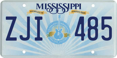 MS license plate ZJI485