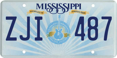 MS license plate ZJI487