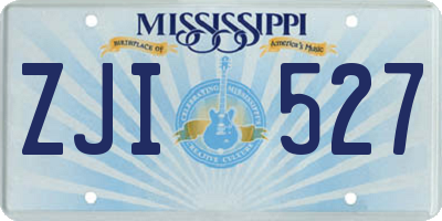 MS license plate ZJI527