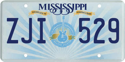 MS license plate ZJI529