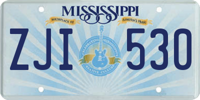 MS license plate ZJI530