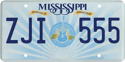MS license plate ZJI555