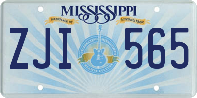 MS license plate ZJI565