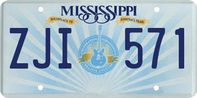 MS license plate ZJI571