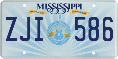 MS license plate ZJI586