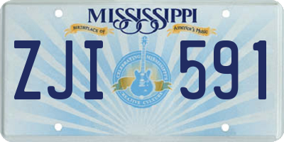 MS license plate ZJI591
