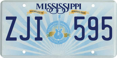 MS license plate ZJI595