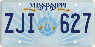 MS license plate ZJI627