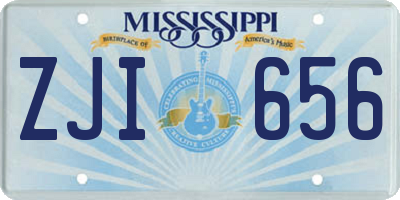 MS license plate ZJI656