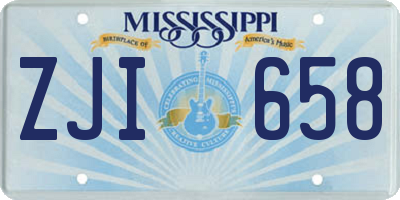 MS license plate ZJI658