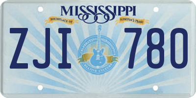 MS license plate ZJI780