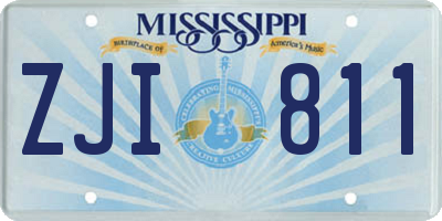 MS license plate ZJI811