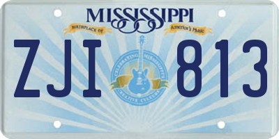 MS license plate ZJI813