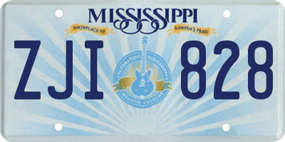 MS license plate ZJI828