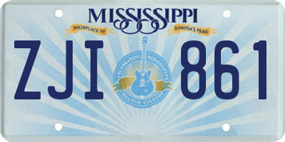 MS license plate ZJI861