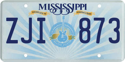 MS license plate ZJI873