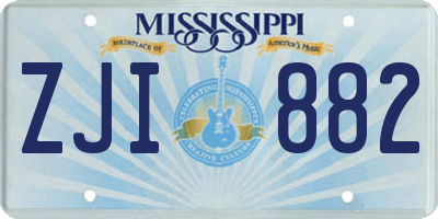 MS license plate ZJI882
