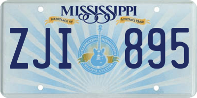 MS license plate ZJI895