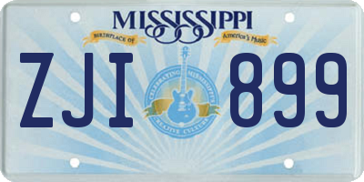 MS license plate ZJI899