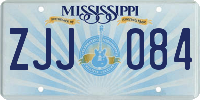 MS license plate ZJJ084