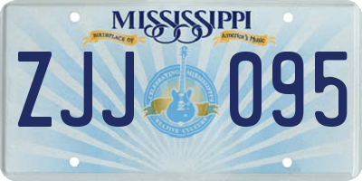 MS license plate ZJJ095