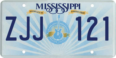 MS license plate ZJJ121